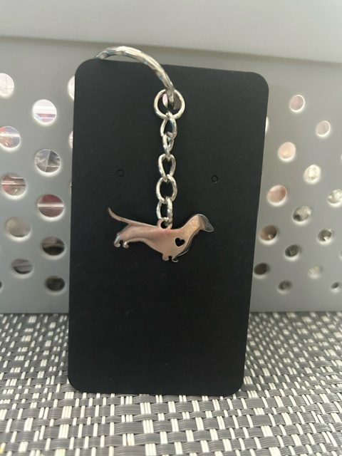 Dachshund Heart Keyring image 0