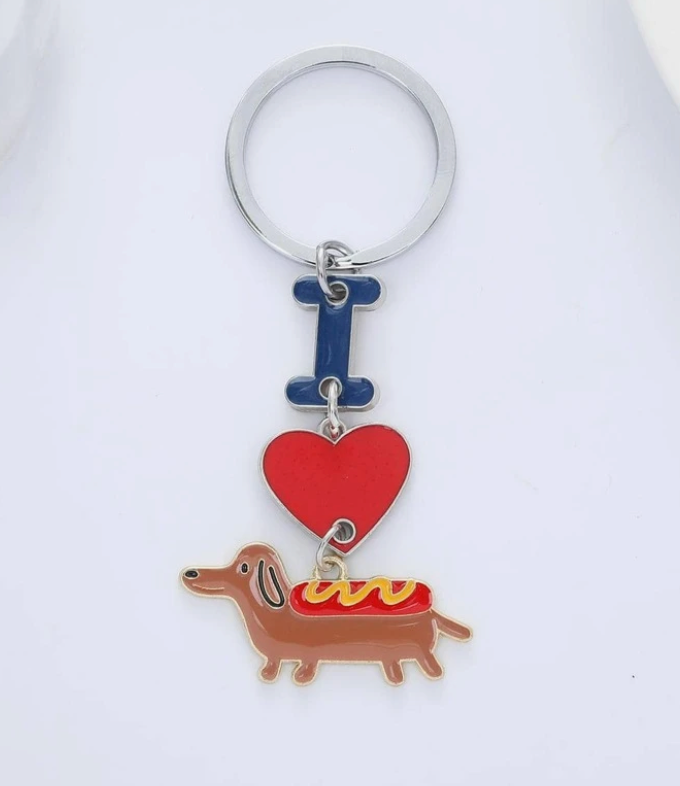 I Love Dachshunds keyring image 0