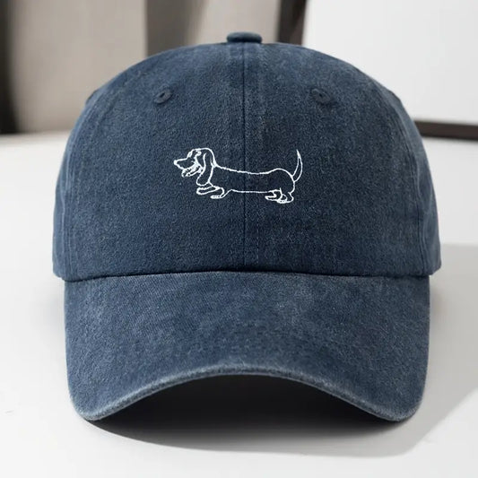 Navy Unisex Dachshund Baseball Hat