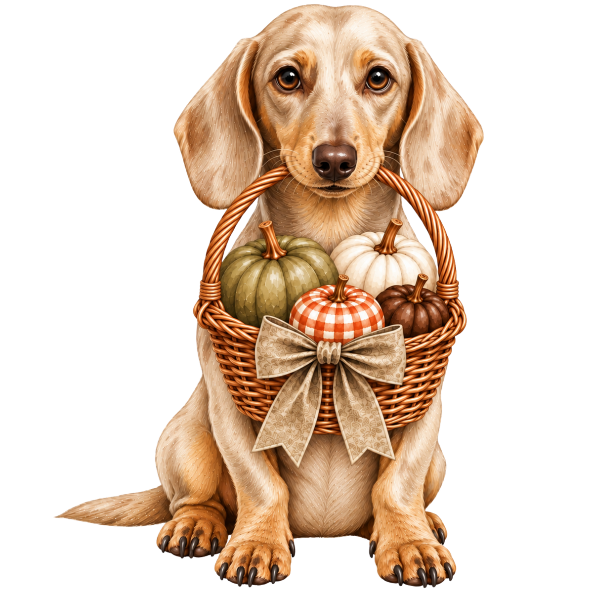 🎃 Smooth Haired Dachshund Halloween Pumpkin Basket Pocket Tote – 9 Designs | 3 Sizes 🐾