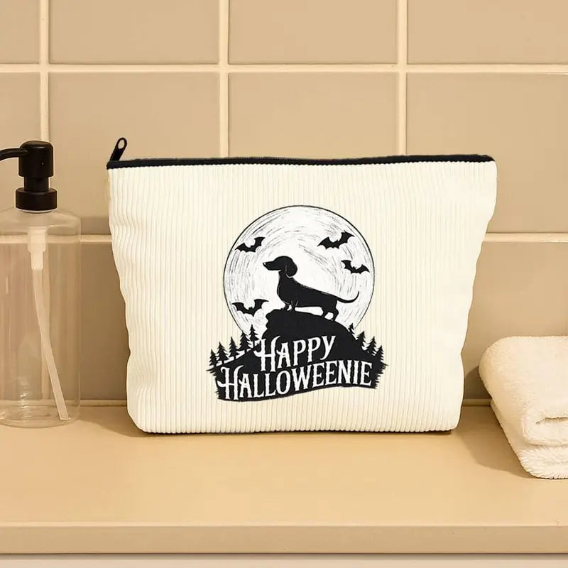 Happy Halloweenie Dachshund Cosmetics Pouch
