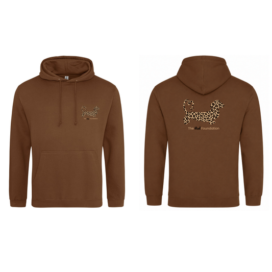 Leopard Print Dachshund Hoodie – Caramel Toffee