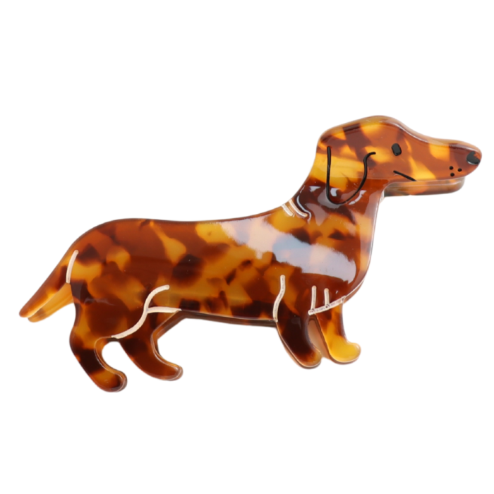 Sausage Dog Tortoiseshell Claw Clip - Packs of 1, 2 or 3