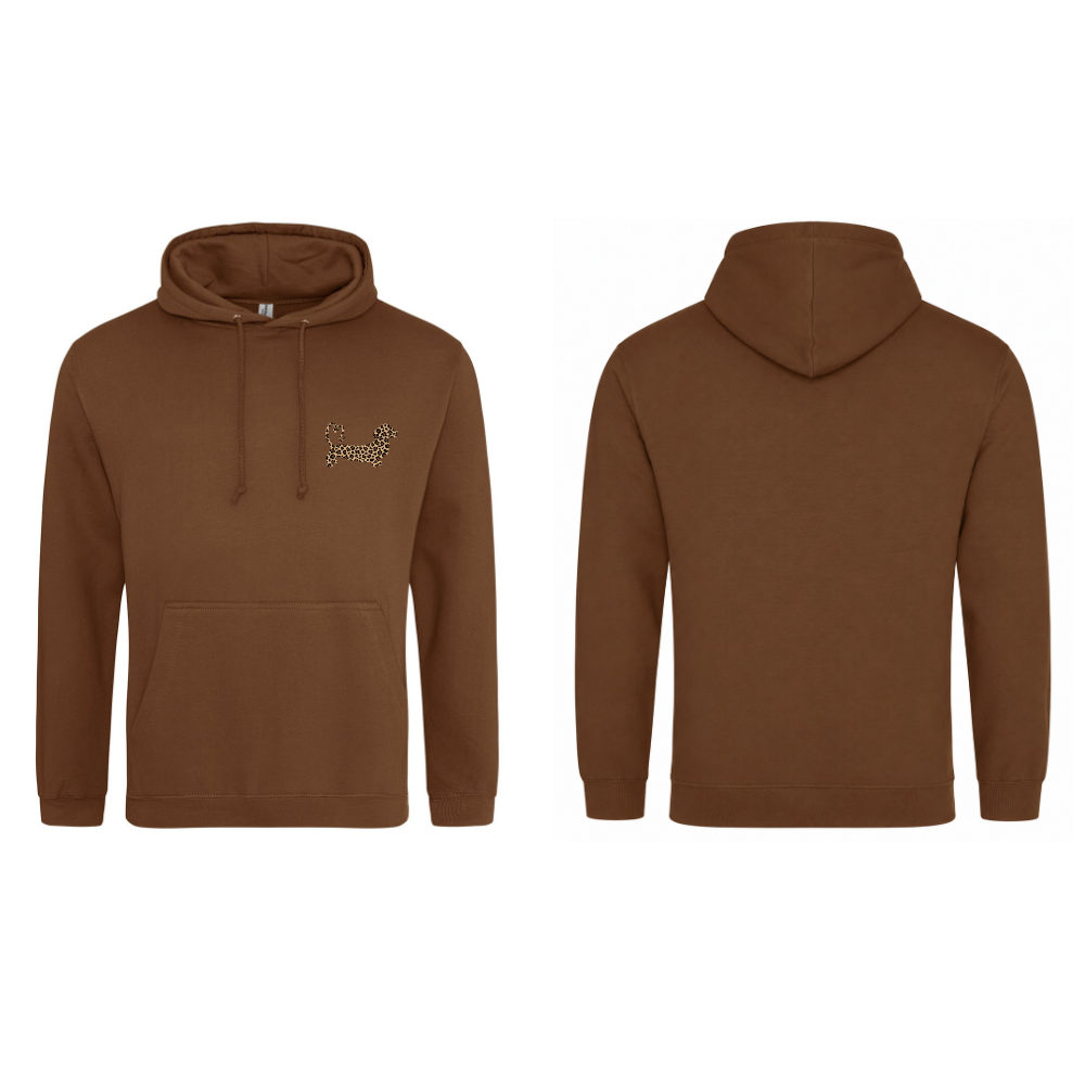 Leopard Print Dachshund Hoodie – Caramel Toffee