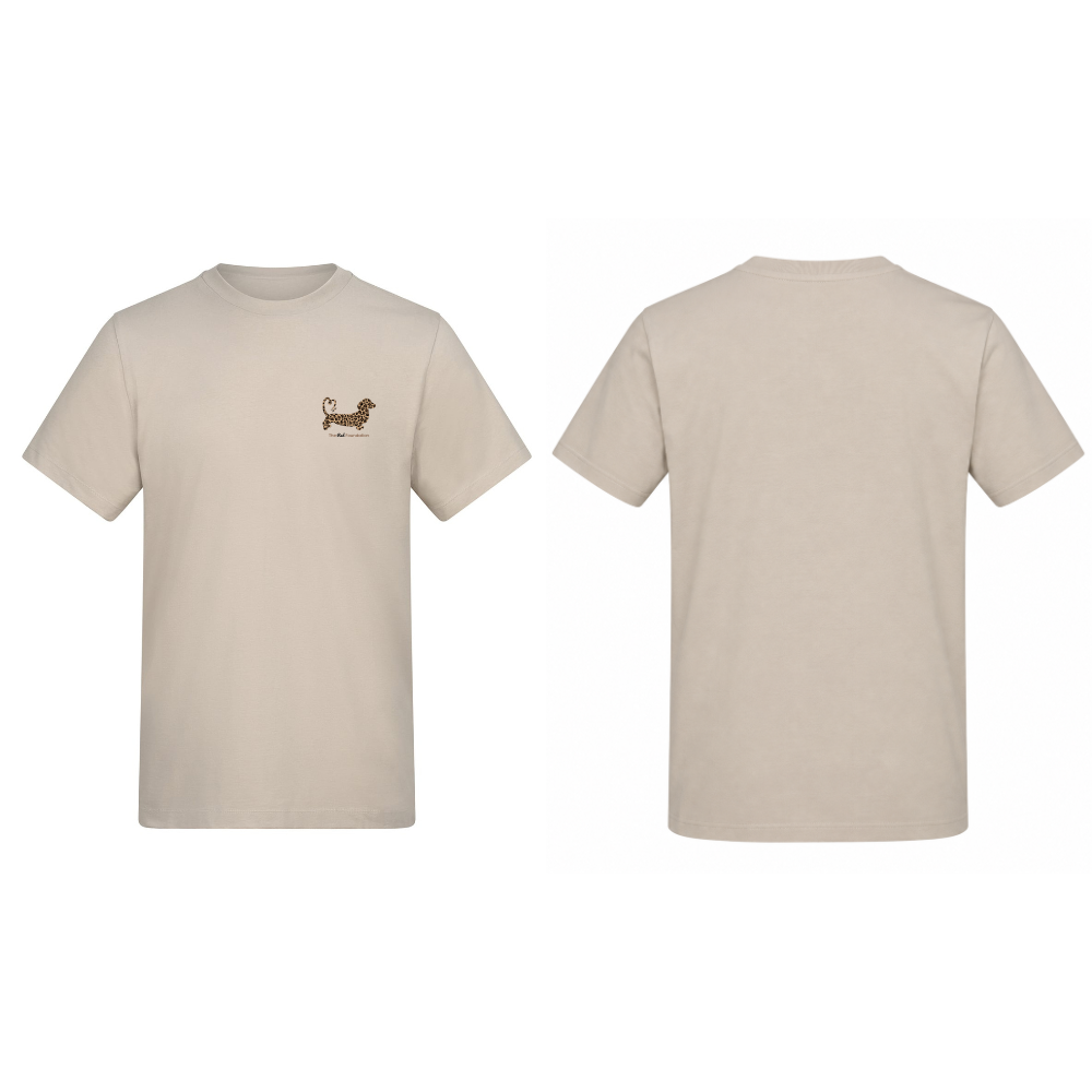 Leopard Print Dachshund T-Shirt – Natural Stone
