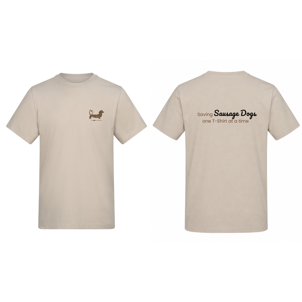 Leopard Print Dachshund T-Shirt – Natural Stone