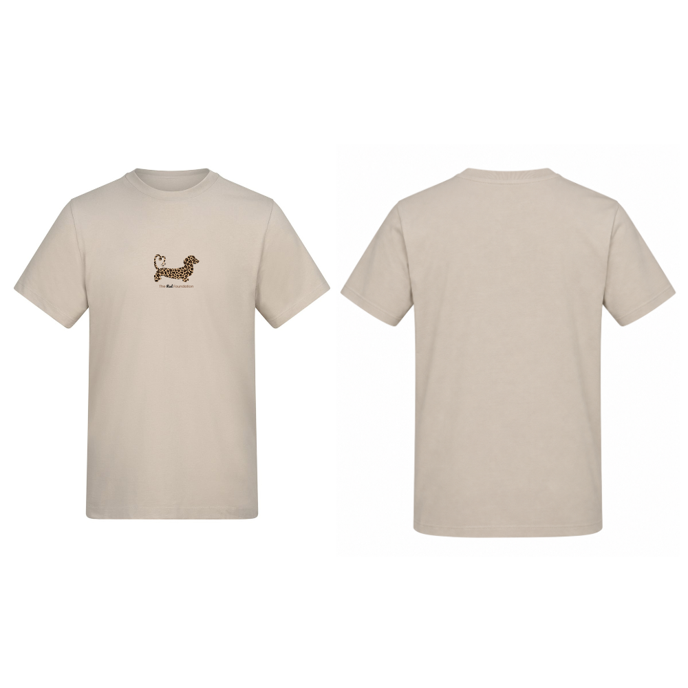 Leopard Print Dachshund T-Shirt – Natural Stone